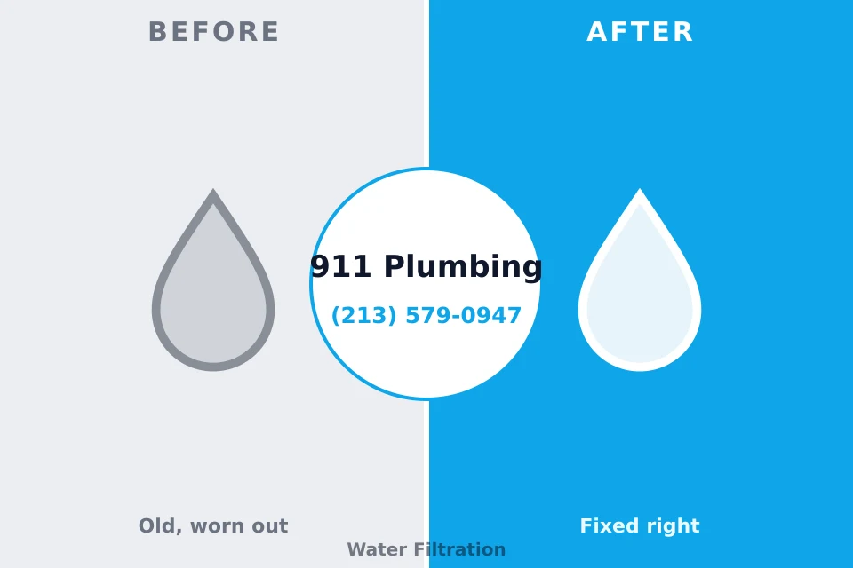 Before and after: plumbing repair Stony Prairie, OH